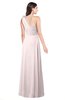 ColsBM Lashay Light Pink Bridesmaid Dresses Sleeveless Asymmetric Neckline Simple Floor Length Sash Zipper