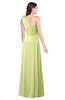 ColsBM Lashay Lime Sherbet Bridesmaid Dresses Sleeveless Asymmetric Neckline Simple Floor Length Sash Zipper