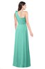 ColsBM Lashay Mint Green Bridesmaid Dresses Sleeveless Asymmetric Neckline Simple Floor Length Sash Zipper