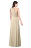 ColsBM Lashay Novelle Peach Bridesmaid Dresses Sleeveless Asymmetric Neckline Simple Floor Length Sash Zipper
