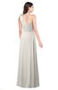 ColsBM Lashay Off White Bridesmaid Dresses Sleeveless Asymmetric Neckline Simple Floor Length Sash Zipper