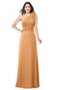 ColsBM Lashay Pheasant Bridesmaid Dresses Sleeveless Asymmetric Neckline Simple Floor Length Sash Zipper