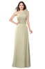 ColsBM Lashay Putty Bridesmaid Dresses Sleeveless Asymmetric Neckline Simple Floor Length Sash Zipper