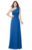 ColsBM Lashay Royal Blue Bridesmaid Dresses Sleeveless Asymmetric Neckline Simple Floor Length Sash Zipper