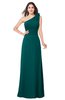 ColsBM Lashay Shaded Spruce Bridesmaid Dresses Sleeveless Asymmetric Neckline Simple Floor Length Sash Zipper