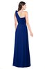 ColsBM Lashay Sodalite Blue Bridesmaid Dresses Sleeveless Asymmetric Neckline Simple Floor Length Sash Zipper