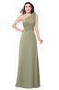ColsBM Lashay Sponge Bridesmaid Dresses Sleeveless Asymmetric Neckline Simple Floor Length Sash Zipper