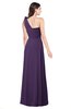 ColsBM Lashay Violet Bridesmaid Dresses Sleeveless Asymmetric Neckline Simple Floor Length Sash Zipper