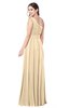 ColsBM Lorrin Apricot Gelato Bridesmaid Dresses Sleeveless Zipper Simple Asymmetric Neckline Floor Length Ruching