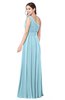 ColsBM Lorrin Aqua Bridesmaid Dresses Sleeveless Zipper Simple Asymmetric Neckline Floor Length Ruching
