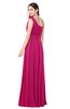 ColsBM Lorrin Beetroot Purple Bridesmaid Dresses Sleeveless Zipper Simple Asymmetric Neckline Floor Length Ruching