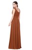 ColsBM Lorrin Bombay Brown Bridesmaid Dresses Sleeveless Zipper Simple Asymmetric Neckline Floor Length Ruching