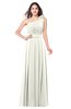ColsBM Lorrin Cream Bridesmaid Dresses Sleeveless Zipper Simple Asymmetric Neckline Floor Length Ruching