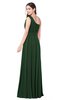 ColsBM Lorrin Hunter Green Bridesmaid Dresses Sleeveless Zipper Simple Asymmetric Neckline Floor Length Ruching