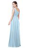ColsBM Lorrin Ice Blue Bridesmaid Dresses Sleeveless Zipper Simple Asymmetric Neckline Floor Length Ruching