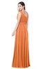 ColsBM Lorrin Mango Bridesmaid Dresses Sleeveless Zipper Simple Asymmetric Neckline Floor Length Ruching