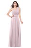 ColsBM Lorrin Pale Lilac Bridesmaid Dresses Sleeveless Zipper Simple Asymmetric Neckline Floor Length Ruching
