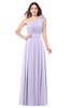 ColsBM Lorrin Pastel Lilac Bridesmaid Dresses Sleeveless Zipper Simple Asymmetric Neckline Floor Length Ruching