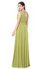 ColsBM Lorrin Pistachio Bridesmaid Dresses Sleeveless Zipper Simple Asymmetric Neckline Floor Length Ruching