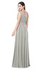 ColsBM Lorrin Platinum Bridesmaid Dresses Sleeveless Zipper Simple Asymmetric Neckline Floor Length Ruching