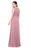 ColsBM Lorrin Rosebloom Bridesmaid Dresses Sleeveless Zipper Simple Asymmetric Neckline Floor Length Ruching