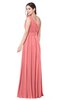 ColsBM Lorrin Shell Pink Bridesmaid Dresses Sleeveless Zipper Simple Asymmetric Neckline Floor Length Ruching