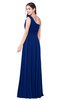 ColsBM Lorrin Sodalite Blue Bridesmaid Dresses Sleeveless Zipper Simple Asymmetric Neckline Floor Length Ruching