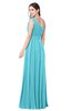 ColsBM Lorrin Turquoise Bridesmaid Dresses Sleeveless Zipper Simple Asymmetric Neckline Floor Length Ruching