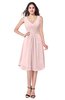 ColsBM Sachie Pastel Pink Bridesmaid Dresses Zipper Pleated Informal A-line V-neck Sleeveless