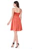 ColsBM Haylee Fusion Coral Bridesmaid Dresses Zipper Sash Strapless Simple A-line Sleeveless