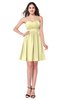 ColsBM Haylee Soft Yellow Bridesmaid Dresses Zipper Sash Strapless Simple A-line Sleeveless