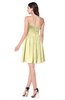 ColsBM Haylee Soft Yellow Bridesmaid Dresses Zipper Sash Strapless Simple A-line Sleeveless