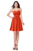 ColsBM Haylee Tangerine Tango Bridesmaid Dresses Zipper Sash Strapless Simple A-line Sleeveless