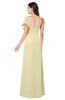 ColsBM Marisol Anise Flower Bridesmaid Dresses Sheath Asymmetric Neckline Short Sleeve Glamorous Zipper Floor Length