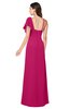 ColsBM Marisol Beetroot Purple Bridesmaid Dresses Sheath Asymmetric Neckline Short Sleeve Glamorous Zipper Floor Length