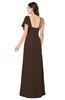ColsBM Marisol Copper Bridesmaid Dresses Sheath Asymmetric Neckline Short Sleeve Glamorous Zipper Floor Length