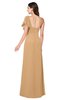 ColsBM Marisol Desert Mist Bridesmaid Dresses Sheath Asymmetric Neckline Short Sleeve Glamorous Zipper Floor Length
