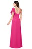 ColsBM Marisol Fandango Pink Bridesmaid Dresses Sheath Asymmetric Neckline Short Sleeve Glamorous Zipper Floor Length