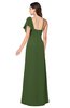 ColsBM Marisol Garden Green Bridesmaid Dresses Sheath Asymmetric Neckline Short Sleeve Glamorous Zipper Floor Length