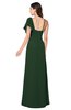 ColsBM Marisol Hunter Green Bridesmaid Dresses Sheath Asymmetric Neckline Short Sleeve Glamorous Zipper Floor Length
