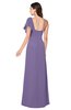 ColsBM Marisol Lilac Bridesmaid Dresses Sheath Asymmetric Neckline Short Sleeve Glamorous Zipper Floor Length