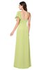 ColsBM Marisol Lime Sherbet Bridesmaid Dresses Sheath Asymmetric Neckline Short Sleeve Glamorous Zipper Floor Length