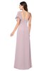 ColsBM Marisol Pale Lilac Bridesmaid Dresses Sheath Asymmetric Neckline Short Sleeve Glamorous Zipper Floor Length