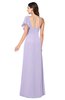 ColsBM Marisol Pastel Lilac Bridesmaid Dresses Sheath Asymmetric Neckline Short Sleeve Glamorous Zipper Floor Length