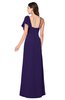 ColsBM Marisol Royal Purple Bridesmaid Dresses Sheath Asymmetric Neckline Short Sleeve Glamorous Zipper Floor Length