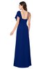 ColsBM Marisol Sodalite Blue Bridesmaid Dresses Sheath Asymmetric Neckline Short Sleeve Glamorous Zipper Floor Length