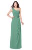 ColsBM Selby Beryl Green Bridesmaid Dresses Floor Length Sheath Flower Zip up Modern Sleeveless