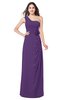 ColsBM Selby Dark Purple Bridesmaid Dresses Floor Length Sheath Flower Zip up Modern Sleeveless