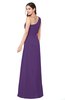 ColsBM Selby Dark Purple Bridesmaid Dresses Floor Length Sheath Flower Zip up Modern Sleeveless