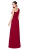 ColsBM Selby Dark Red Bridesmaid Dresses Floor Length Sheath Flower Zip up Modern Sleeveless